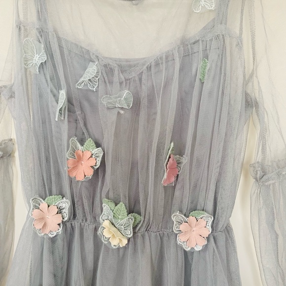 Japanese Lolita Dress . 2 piece set A-line Flowers Princess Party Dress - Picture 5 of 14